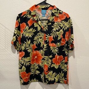 August Silk 100%Silk Short sleeve Hawaiian Shirt